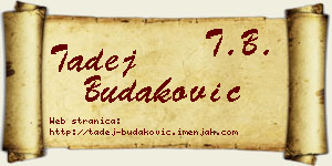 Tadej Budaković vizit kartica